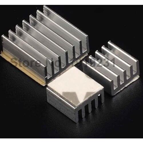 3pcs/lot for Raspberry Pi 2 B Heatsink Cooler Pure Aluminum Heat Sink Set Kit Radiator with Adhesive