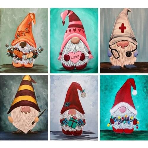 5D DIY Cartoon Dwarf Goblin Love Diamond Painting Full Drill Embroidery Cross Stitch Mosaic Craft Home Decor Christmas Gift