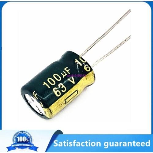 20pcs/lot P94 high frequency low impedance 63v 100UF aluminum electrolytic capacitor size 8*14 100UF 20