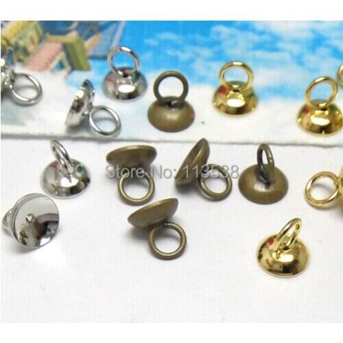 Free ship!!! 1000pcs/lot 8mm antique bronze color cap pendant connector bead cap, jewelry accessory