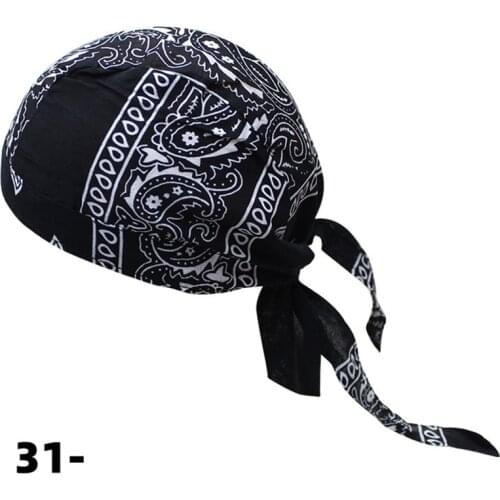 Quick Dry Cotton Pirate cycling Hat Elastic Adjustable Cancer Chemo Cap Men Women Outdoor Sport Bandana Cycling Headscarf cap