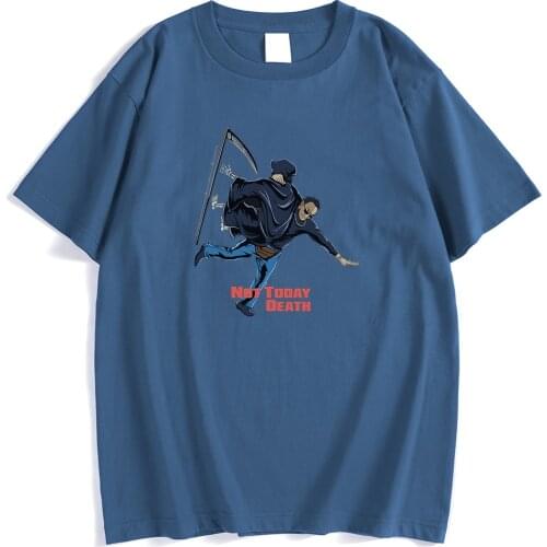 Not Today Death Prints Male Tshirts Simplicity High Quality T-Shirts Cool Comfortable T-Shirt Creativity Oversize Men Streetwear