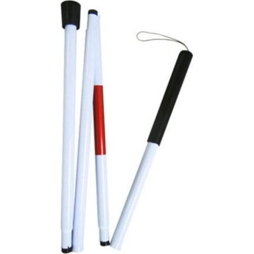Hot Visually Impaired Crutch Cane Blind Walking Stick Aluminum Alloy Foldable Reflective Walker Aluminium Easy Carrying