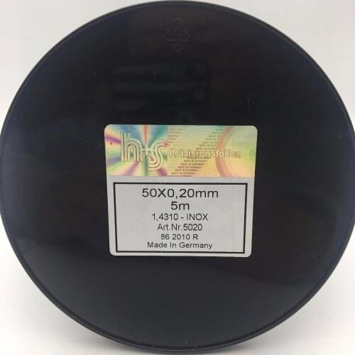 H+S Stainless Steel Shim DIN 1.4310 INOX HS Mold Mould Space Filler Made in Germany 50x0.03~0.5x5000mm Original Pack