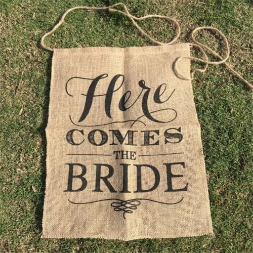 HERE COMES THE BRIDE Wedding Guide Flag Wedding Venue Decoration Supplies Party Party Decoration Wedding Decoration party