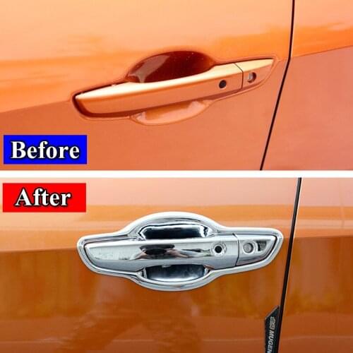 For Honda Civic 2016 2017 2018 FC1 FC2 ABS Chrome Door Handle Cover Trim & Door Bowl Cover Car Styling
