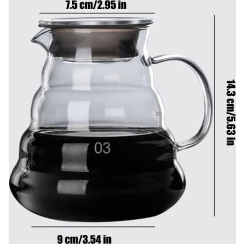 700ml/500ml/300ml Glass Coffee Pot Tea Drip Coffee Kettle Reusable Coffee Pot Kettle Brewer Barista Percolator Clear Filter Pot