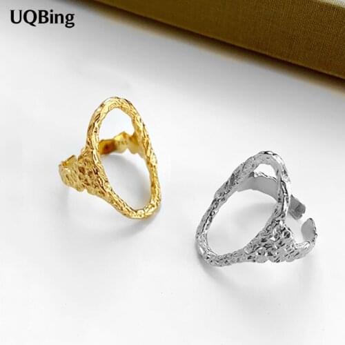 Hot Sale 925 Sterling Silver Hollow Oval Round Rings For Women Wholesale Gifts Jewelry