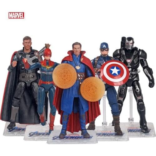 Genuine Marvel Avengers Endgame Glow Iron Man Doctor Strange with Box PVC Collectible Action Figure Model Dolls Toys Kids Gifts