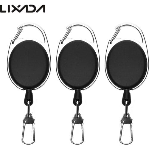 3 pcs of Fly Fishing Tools Zinger Retractor Extractor Keeper Tether Retractable Reel Anglers Badge Holder Fishing Tackle Boxes