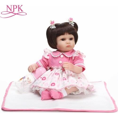 NPK 43cm lifelike reborn baby dolls wholesale soft real touch new born doll fashion frozen girl Christmas gift bonecas reborn