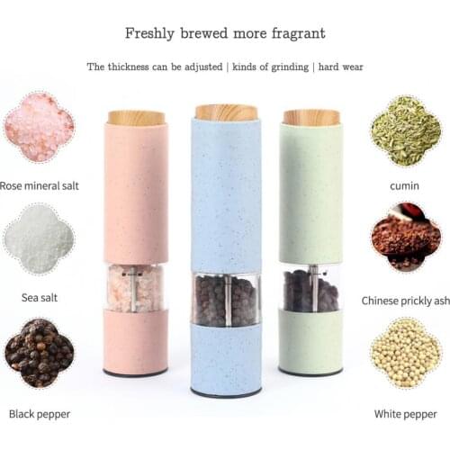 Pepper Grinder Eco-friendly Labor-saving ABS Electric Pepper Mill Accessories for Home Spice Storage Bottle Kitchen Tool