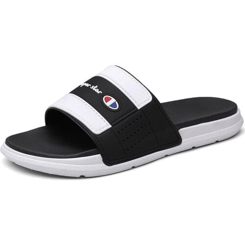 Slippers Mens Summer New Korean Style Outer Wear Beach Non-slip Soft Bottom Casual Flip Flops Outdoor Personality Trend Sandals
