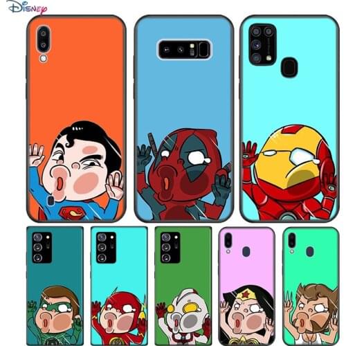 Marvel Cartoon Heros For Samsung Galaxy Note 20 10 9 8 Plus Ultra Lite M31 M31S M10 M20 M02 M30 M40 Soft Phone Case