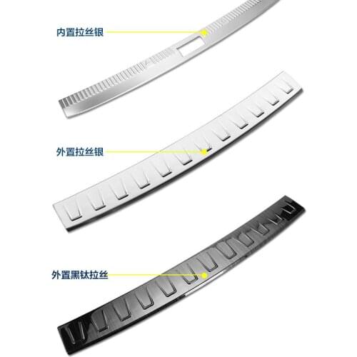 FIT FOR 2016 2017 2018 2019 Skoda superb REAR BUMPER PROTECTOR STEP PANEL BOOT COVER SILL PLATE TRUNK TRIM ACCESSORIES
