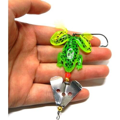 New 4PCS Fishing Soft Lures Faux Frog 4 colors Crankbaits Lure Baits Hook Artificial Swimbait Wobblers Fishing Bait