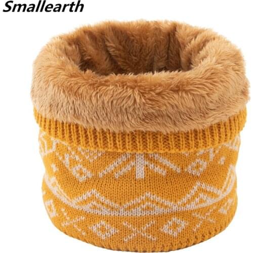 New Plush Children Winter Scarf Women Men Thick Elastic Mufflers Kids Neck Collar Outdoor Warm Autumn Knitted Boys Girls Scarf