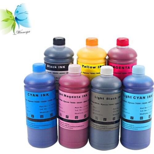 Winnerjet 1000ml 8 Colors Pigment Ink for Epson Stylus Pro 7600 9600 Printers