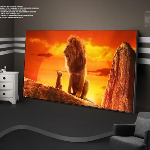 The Lion King Moive Posters and Prints Animals Canvas Paintings on the Wall Art African Landscape Pictures For Living Room