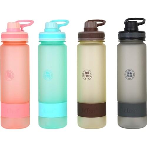 900ML Plastic Outdoor Drinking bottle , BFA Free Sports Water Bottle with Rope, Portable Tea Infuser Bottle, Large