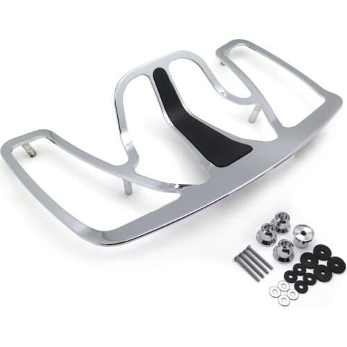 Aftermarket Motorcycle Billet Aluminum Rear Trunk Lunggage Rack For 2001-2012 Honda Goldwing GL1800 CHROMED