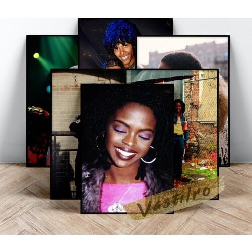 Lauryn Hill Singer Poster, Music Star Wall Picture, Hip Hop Rapper Canvas Painting, Actress Portrait Prints, Lauryn Fans Gift