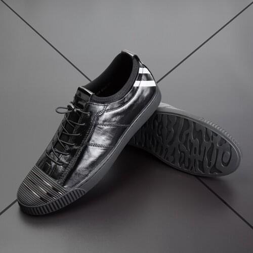 Sale leisure de moccasins causal man cuero sneaker masculino mens black leather sneakers Sneaker Casual men zapatos zapatillas