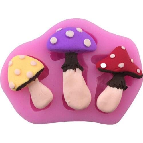 Mushroom Shape Silicone Mold Fondant Cake Chocolate Molds Cookies Pastry Ice Cube Mould Wedding Decoration DIY Baking Tools M031