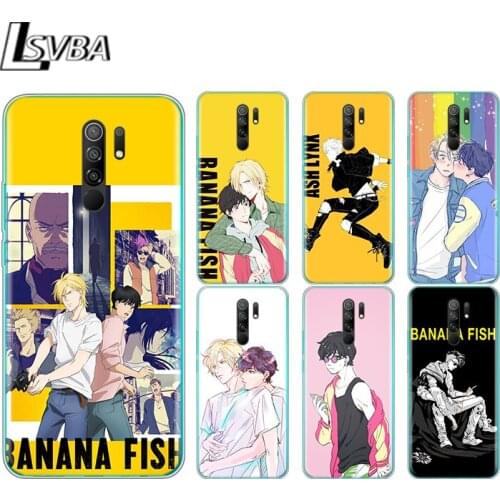 Banana Fish Cartoon Silicone Cover For Xiaomi Redmi Note 9 9A 9AT 9C 9S Pro Max 9T 8T 8 7 6 5 Pro 5A 4X 4 Phone Case