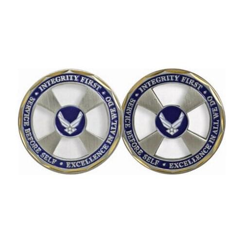 U.S. Air Force Core Values Challenge Coin hot sales customized metal challenge coins with paint color