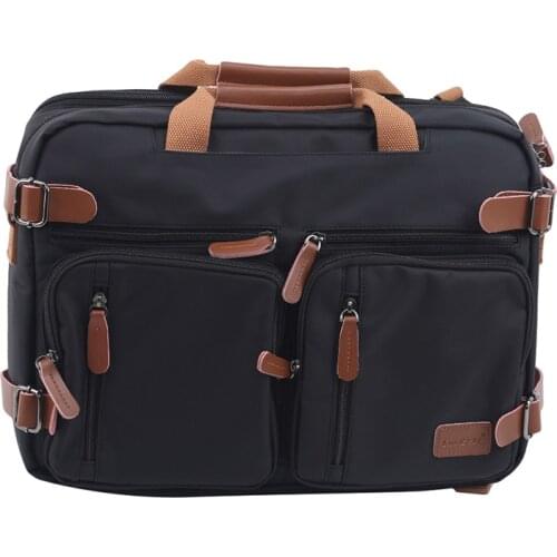 15 Inch Convertible Briefcase Men Business Handbag Messenger Bag Casual Laptop Multifunctional Travel Bags For Male Big