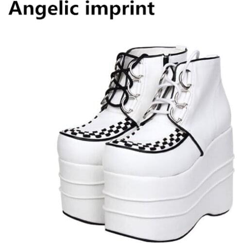 Angelic imprint new woman mori girl lolita cosplay punk shoes lady high heels pumps women princess dress party shoes 12cm 33-47