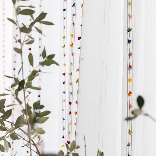 Vertical Stripes Color Curtain Modern Minimalist Translucent Embroidered Screen for Living Room Bedroom