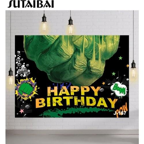 Superhero Green Backdrop Super Heros Cityscape Buildings Boy Happy Birthday Party Baby Shower Newborn Dessert Table Decor Banner