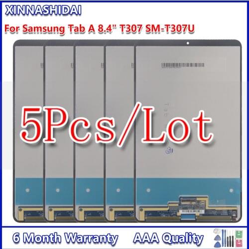 5Pcs For Samsung T307 SM-T307U 8.4 T307 LCD Display Touch Screen Digitizer Assembly Replacement Parts