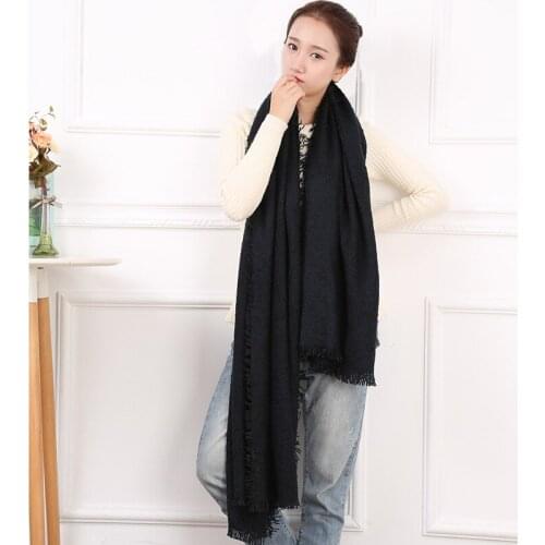 2021 Winter Women Scarf Fashion Thicken Solid Shawls and Wraps Lady Pashmina Bandana Female Hijab Oversize Foulard Head Scarf