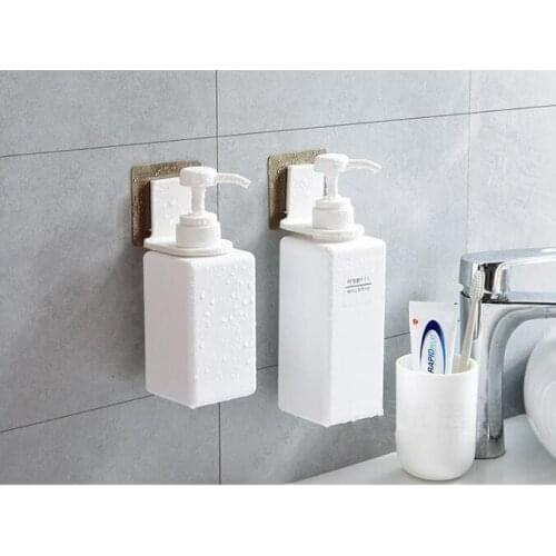 1PC Simple Wall Shampoo Rack Suction Wall Hook Bathroom Shower Gel Hook Liquid Soap Holder Rack Multi-function Hanger OK 0688