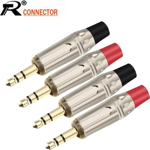 10pcs 3.5mm 3 Poles Stereo Male Plug Soldering Wire Connector Gold Plated 3 Pin 3.5mm Plug Headset Earphone DIY Jack