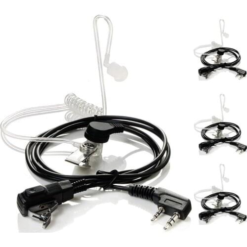 Acoustic Tube Earpiece Headset, TK connector earphone headset for radios for baofeng kenwood 2pin