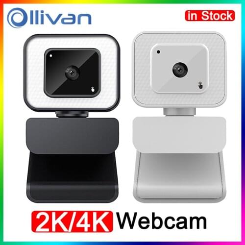 2021 NEW Full HD Webcam 4K 2K Web Camera Auto Focus with Fill Light PC Computer Camera Cam Webcam 1080P For Youtube Video Camera