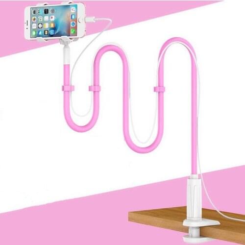 2IN1 practical Spiral lazy bracket Bedside Phone holder Two Clamp Flexible Phone Stand Holder for Ipad phone Support
