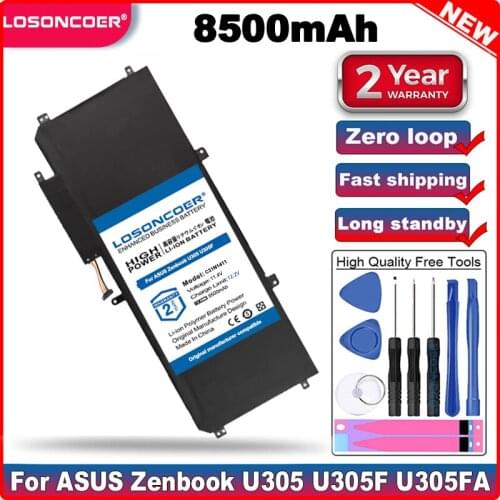 LOSONCOER C31N1411 8500mAh Laptop Battery for ASUS Zenbook U305 U305F U305FA U305CA UX305 UX305CA UX305F UX305FA Batteries