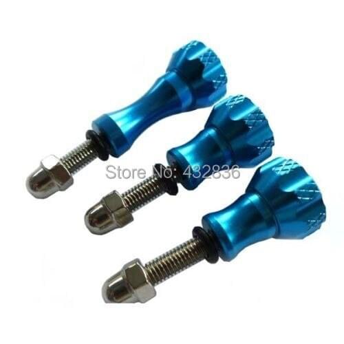 Free Shipping CNC Aluminum Thumb Knob Stainless Bolt Nut Screw for Gopro hero 3/2/1 6-colors,GO PRO ACCESSORIES tripods