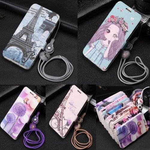 For Huawei P Smart Case Leather Cases P Smart Plus Fitted Case For Huawei Honor 10 Case With Card Holder And Rope