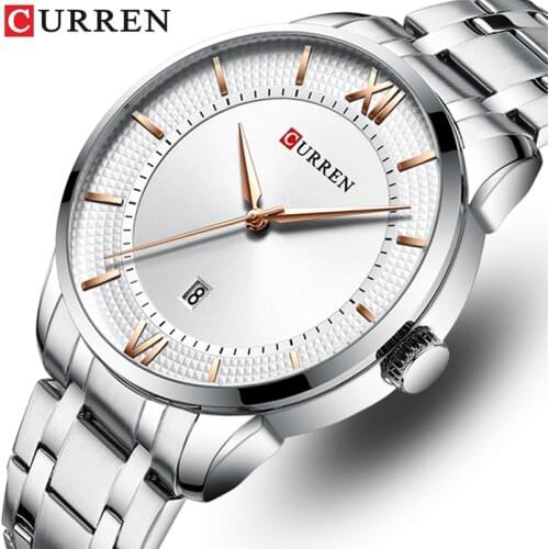 CURREN Watches Mens Top Brand Luxury Quartz Fashion Men Watch Waterproof Sports Wrist Watch Steel Simple Clock Relogio Masculino