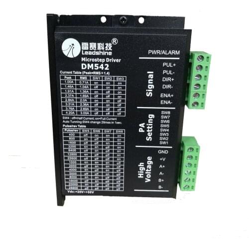 DM542 driver guangzhou Leadshine NEMA17 NEMA23 2phase stepper motor driver 36VDC 4.2A CNC Router