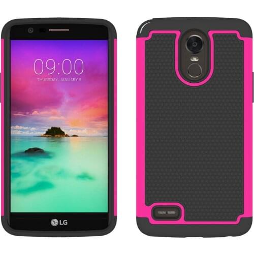 Dual Layer Heavy Duty Hybrid Rugged Case Hard PC TPU Rubber Shockproof Cover For LG Stylo 3 / Stylo 3 Plus / Stylus 3/K10 Pro
