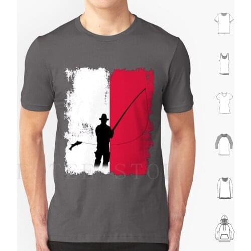 Angler Flag Poland T Shirt Print Cotton Poland Polska Flag Of Poland Angler Poland Fisherman Poland Pescar