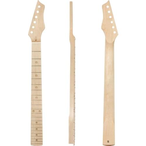 Kmise Electric Guitar Neck Maple Cute Inlay Dots 22 Frets for Guitar Parts Replacement