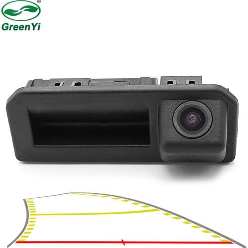 HD 4089T Dynamic Trajectory Lines Tracks Trunk Handle Dwitch Rear View Camera For 2018 Audi Q2 Q5L A5 Skoda karoq Cayenne Bora
